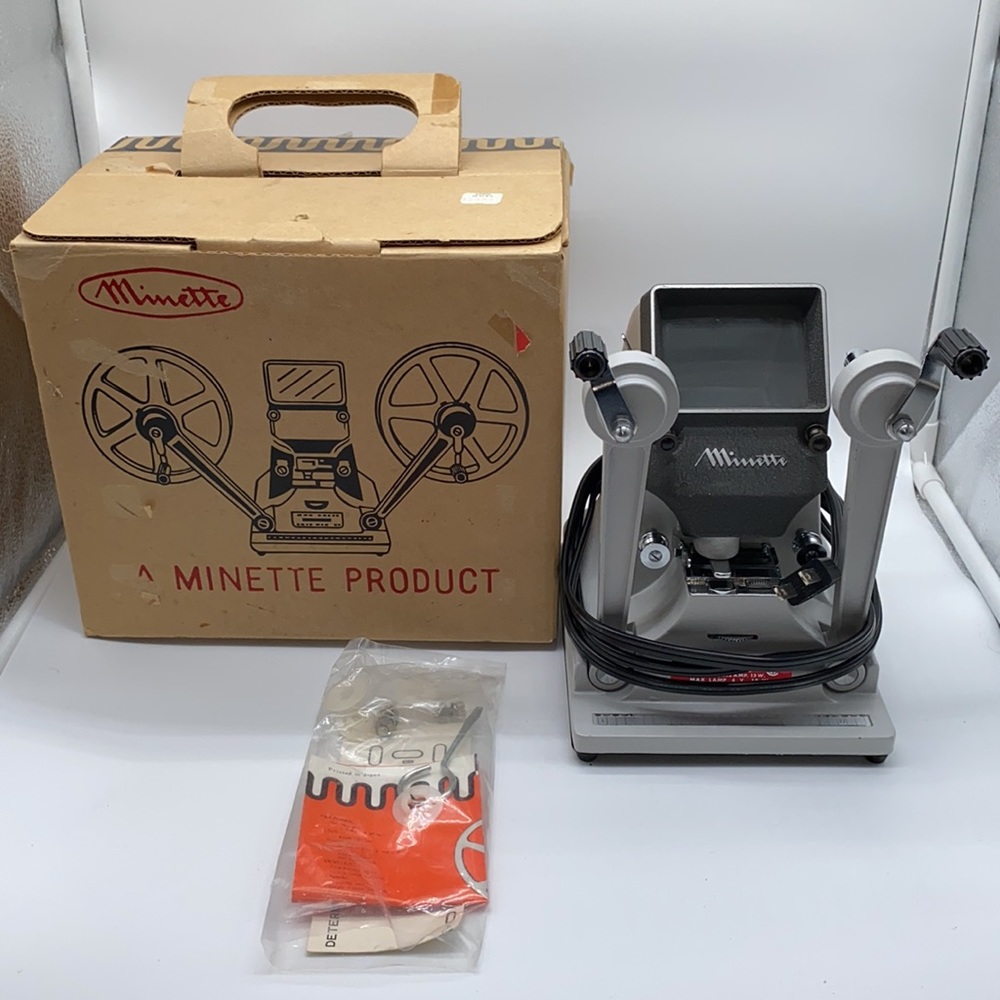 Vintage Minette Viewer Editor S-2 for 8mm Film Box Manuals Japan